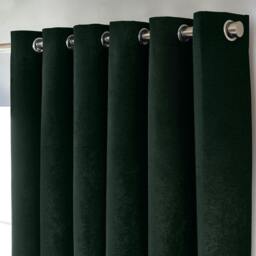 Rackhams Chenille Blackout Ring Top Eyelet Curtains - 117cm width x 229cm drop - thumbnail 2