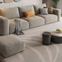 Rackhams Lionel Three Seater Sofa, Linen - Three Seater 300cm - Beige - No Ottoman - thumbnail 3