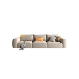 Rackhams Lionel Three Seater Sofa, Linen - Three Seater 300cm - Beige - No Ottoman - thumbnail 2