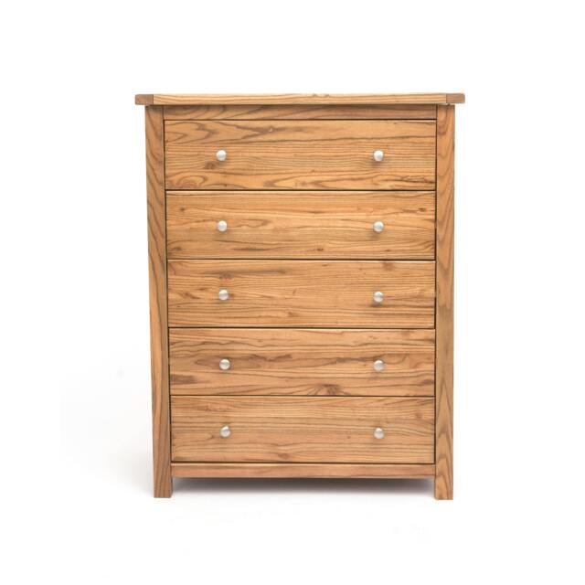Rackhams Trivento 5 Drawer Chest of Drawers Chrome Knob - Natural - image 1