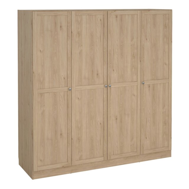Rackhams Brande Wardrobe with 4 Frame Doors in Jackson Hickory - Brown - Malemine - 1 - image 1