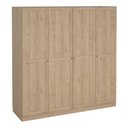Rackhams Brande Wardrobe with 4 Frame Doors in Jackson Hickory - Brown - Malemine - 1