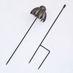 Rackhams Recycled Metal Echinacea Flower Garden Stake Decoration - Black - thumbnail 5