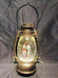 Rackhams 25cm Christmas Lantern Nativity LED Glitter Musical Snow Globe Style Home Decoration - 25CM - Garden - thumbnail 2