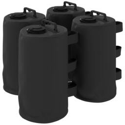 Rackhams Set of 4 Gazebo Water Weights Bags, 500D Sand Weights, Black - Φ20 x 32.5 cm - Gazebo weights bags - Black - thumbnail 2
