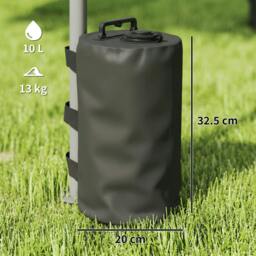 Rackhams Set of 4 Gazebo Water Weights Bags, 500D Sand Weights, Black - Φ20 x 32.5 cm - Gazebo weights bags - Black - thumbnail 3