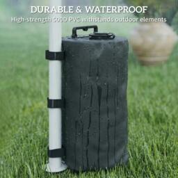 Rackhams Set of 4 Gazebo Water Weights Bags, 500D Sand Weights, Black - Φ20 x 32.5 cm - Gazebo weights bags - Black - thumbnail 5