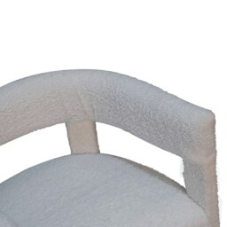 Rackhams Solid Wood White Boucle Occasional Chair - thumbnail 6