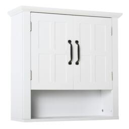 Rackhams Bathroom Wall Cabinet, Medicine Cabinet w/ Adjustable Shelf, White - 1 - MDF, Particle Board - White - thumbnail 2