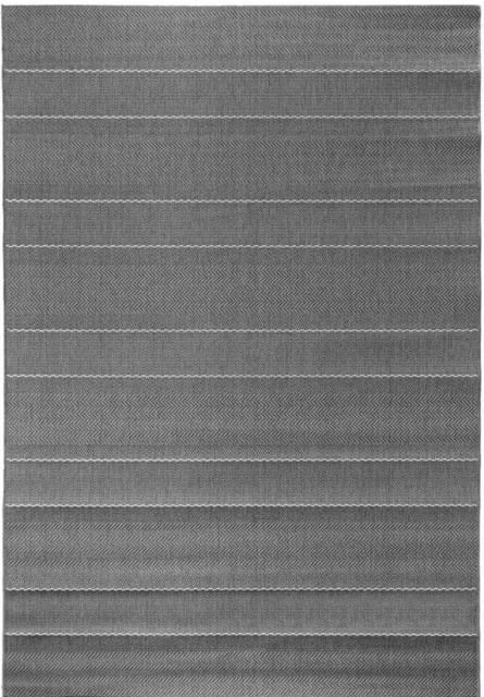 Rackhams Indoor Outdoor Grey Rug – Striped Design - 200X290 cm - image 1