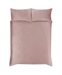 Rackhams Luxury Soft & Elegant Matte Velvet Duvet Cover Set with Pillowcases - Blush - Double (200cm x 200cm) - thumbnail 3