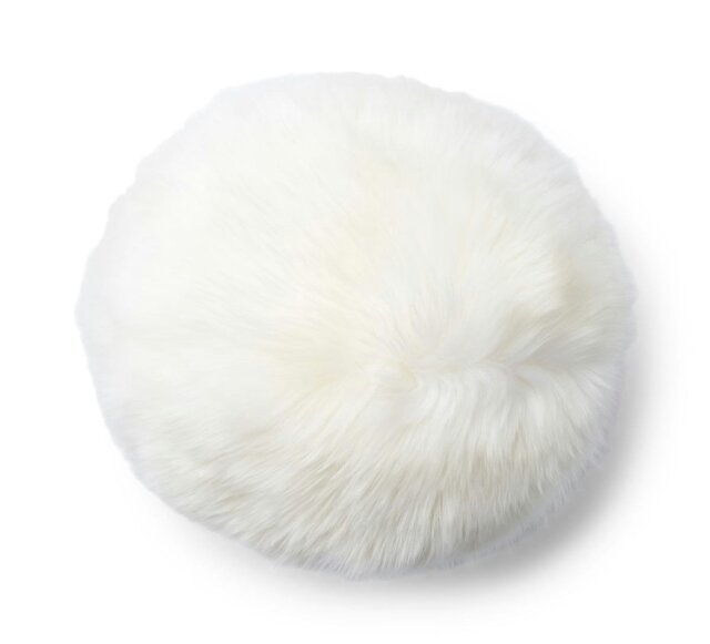 Rackhams Angelite Cushion - D30 cm - D25 - D35 - Long Wool - Ivory - D30 cm - image 1