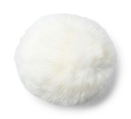Rackhams Angelite Cushion - D30 cm - D25 - D35 - Long Wool - Ivory - D30 cm - thumbnail 1