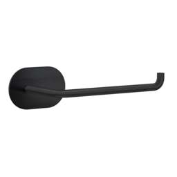 Rackhams Black Stainless Steel Toilet Roll Holder Self Adhesive Bathroom Wall Mounted