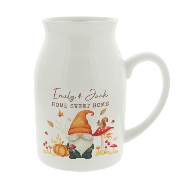 Rackhams Personalised Autumn Gonk Flower Jug Vase - image 1