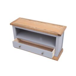 Rackhams Biccari Grey 1 Drawer TV Cabinet Brass Knob - Grey - thumbnail 4