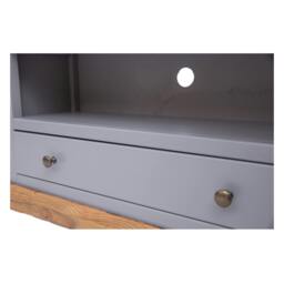 Rackhams Biccari Grey 1 Drawer TV Cabinet Brass Knob - Grey - thumbnail 5