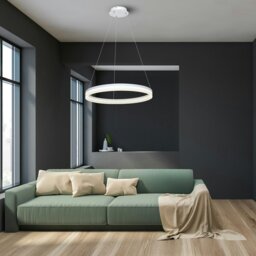 Rackhams Ring 60CM LED Designer Pendant Lamp A Stunning Centrepiece Formed From A Hypnotic White Circular 36W(175W) LED Hoop - thumbnail 1