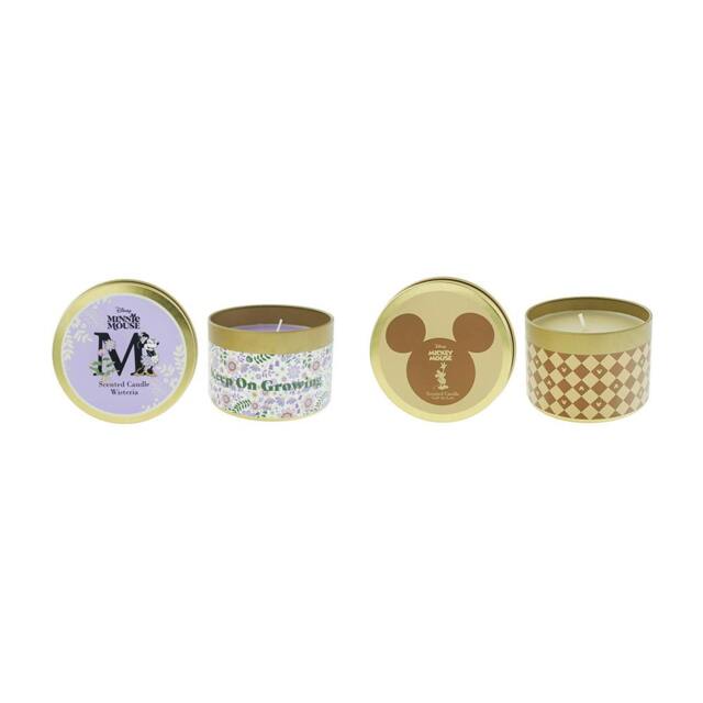 Rackhams Mickey and Minnie Mouse Scented Candle Gift Set 2 x 175g - Wisteria, Café Au Lait - 175g - Candle - No
