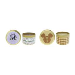 Rackhams Mickey and Minnie Mouse Scented Candle Gift Set 2 x 175g - Wisteria, Café Au Lait - 175g - Candle - No