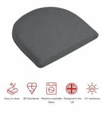 Rackhams SP Range D PAD Garden Cushions – Set of 2 - Navy - thumbnail 3