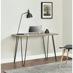 Rackhams Owen Retro Office Writing Desk in Rustic Oak - thumbnail 3
