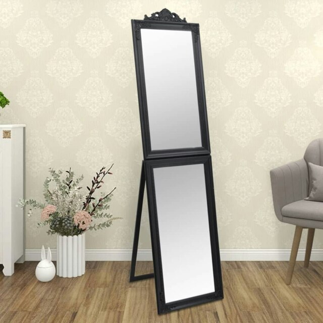 Rackhams Free-Standing Mirror Black 45x180 cm