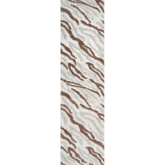Rackhams Moodi Shaggy Cream/Terra Savara Rug - 80X300 cm - image 1