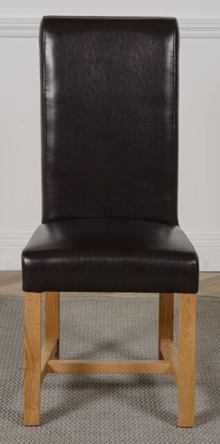Rackhams Washington Leather Dining Chair - Brown - 1 - image 1