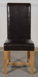 Rackhams Washington Leather Dining Chair - Brown - 1 - thumbnail 1