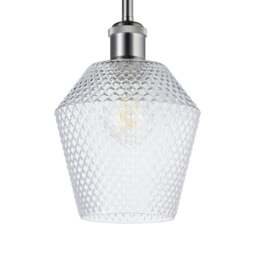 Rackhams Modern and Compact Diamond Design Clear Glass Pendant Lamp Shade - 17cm x 17cm - thumbnail 1