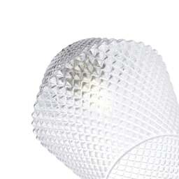 Rackhams Modern and Compact Diamond Design Clear Glass Pendant Lamp Shade - 17cm x 17cm - thumbnail 3