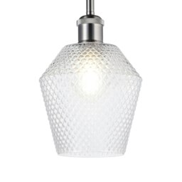 Rackhams Modern and Compact Diamond Design Clear Glass Pendant Lamp Shade - 17cm x 17cm - thumbnail 2