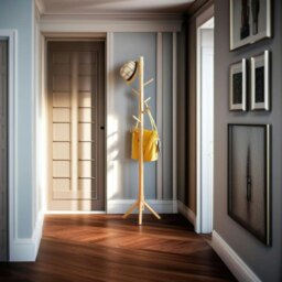 Rackhams 8 Hook Floor Standing Coat Stand - Natural - thumbnail 1