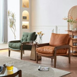 Rackhams Lichtenstein Lounge Chair, Armchair, Solid Wood - Green - thumbnail 2