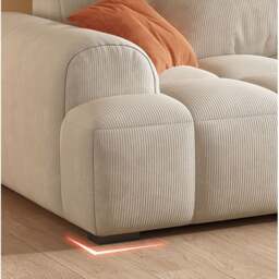 Rackhams Bianca Module Sofa, Two Seater Sofa, Three Seater Sofa, Corduroy Fabric - Others (Velvet) - No Ottoman - Two Seater 260CM - thumbnail 3