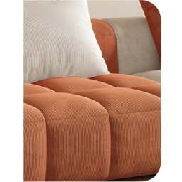 Rackhams Bianca Module Sofa, Two Seater Sofa, Three Seater Sofa, Corduroy Fabric - Others (Velvet) - No Ottoman - Two Seater 260CM - thumbnail 4
