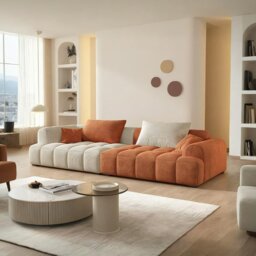 Rackhams Bianca Module Sofa, Two Seater Sofa, Three Seater Sofa, Corduroy Fabric - Others (Velvet) - No Ottoman - Two Seater 260CM - thumbnail 1