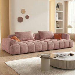Rackhams Bianca Module Sofa, Two Seater Sofa, Three Seater Sofa, Corduroy Fabric - Others (Velvet) - No Ottoman - Two Seater 260CM - thumbnail 5