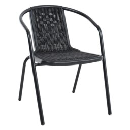 Rackhams Set of 6 Stacking Patio Dining Side Chairs for All Weather Outdoor Bistro Garden - thumbnail 5
