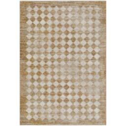 Rackhams Galey Alix Myrtle Avenue-Geometric Brown Cream Taupe Diamond Pattern Fringe Rug - 200 x 275 cm - thumbnail 2