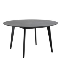 Rackhams Roxby Round Dining Table in Black 140x76cm - Black - No - Black - thumbnail 1