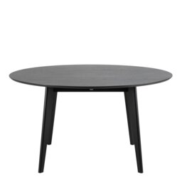Rackhams Roxby Round Dining Table in Black 140x76cm - Black - No - Black - thumbnail 2
