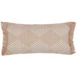 Rackhams Kadie Woven Outdoor Cushion Cover - Natural - 60cm x 30cm - Natural - 100% Mixed - thumbnail 2