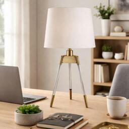 Rackhams Sophie Antique Brass Tripod Table Lamp - thumbnail 2