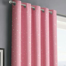 Rackhams Stars Thermal Blackout Ready Made Eyelet Curtains - 117cm x 137cm - Navy - thumbnail 2