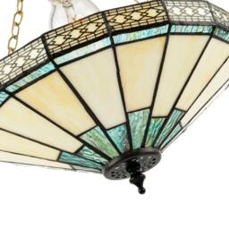 Rackhams 1920s Vintage Tiffany Pendant Light Shade with Emerald Green Glass - thumbnail 5