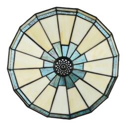 Rackhams 1920s Vintage Tiffany Pendant Light Shade with Emerald Green Glass - thumbnail 3