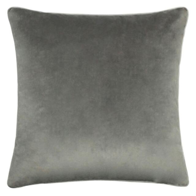 Rackhams Meridian Velvet Cushion Cover - Charcoal/Dove - 45cm x 45cm - Charcoal/Dove - 100% Polyester - image 1