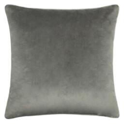 Rackhams Meridian Velvet Cushion Cover - Charcoal/Dove - 45cm x 45cm - Charcoal/Dove - 100% Polyester